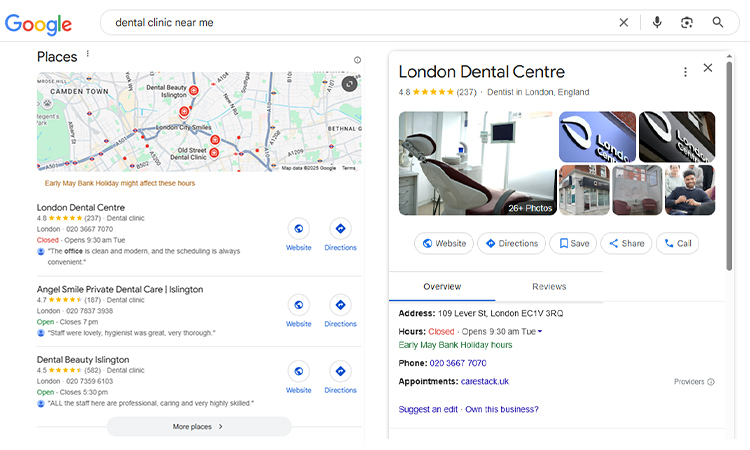 Google Your Dental Practice to See How You Appear Online