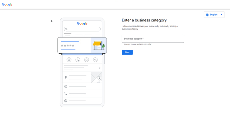 Select your Business Category